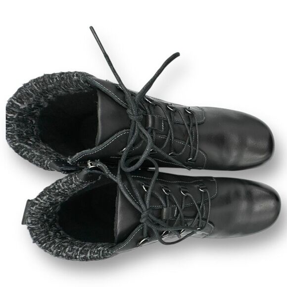 Propet Womens Delaney Zip Lace Up Leather Ankle Boots Black Size 11 - Picture 7 of 12